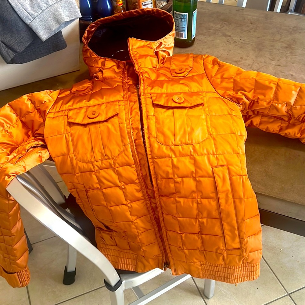 BURTON Rusty orange shimmering ski jacket